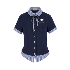 13DE MARZO Lines Bear Tight Shirt Nazy Blue