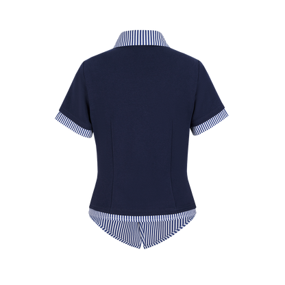 13DE MARZO Lines Bear Tight Shirt Nazy Blue