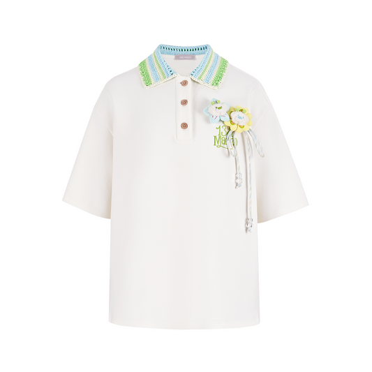 13DE MARZO Crochet Bear T-Shirt - 13DE MARZO