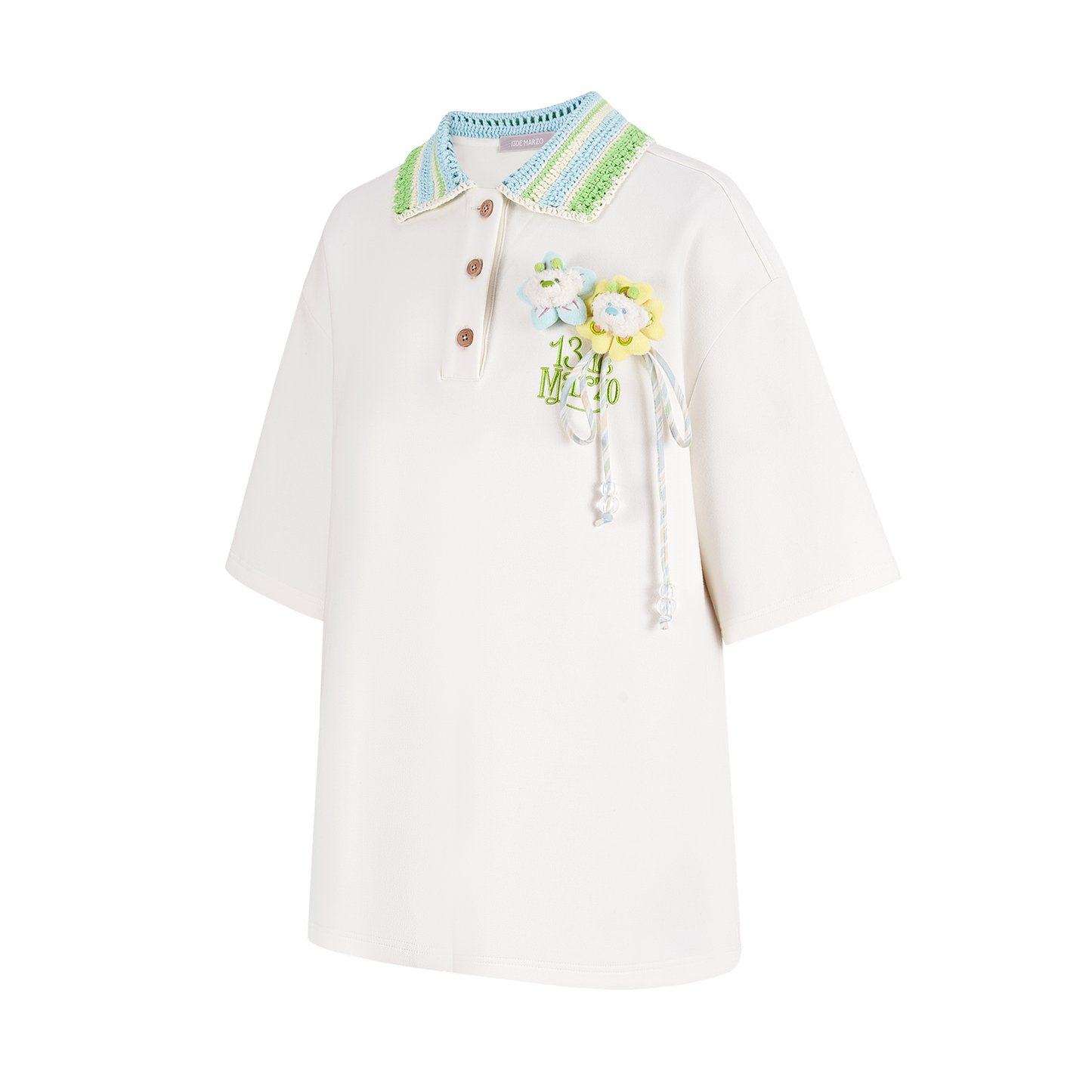 13DE MARZO Crochet Bear T-Shirt - 13DE MARZO