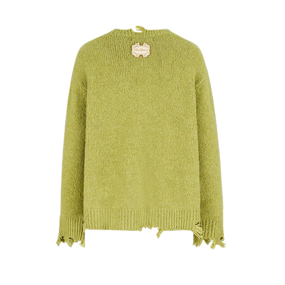 13DE MARZO Birthday Clown Bear Illustration Sweater Yellow