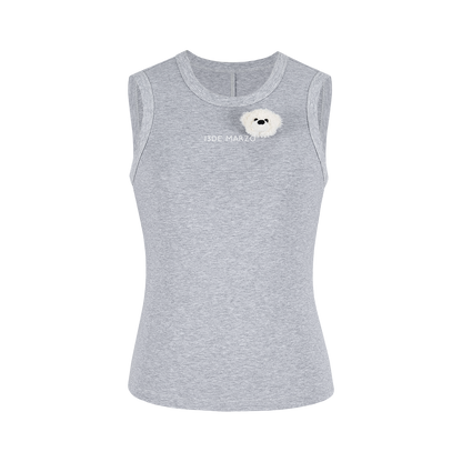 13DE MARZO Bear Base Vest Grey