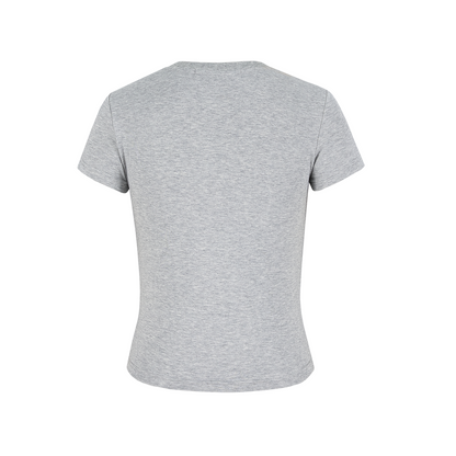 13DE MARZO Mini Logo Tight Tee Grey - 13DE MARZO