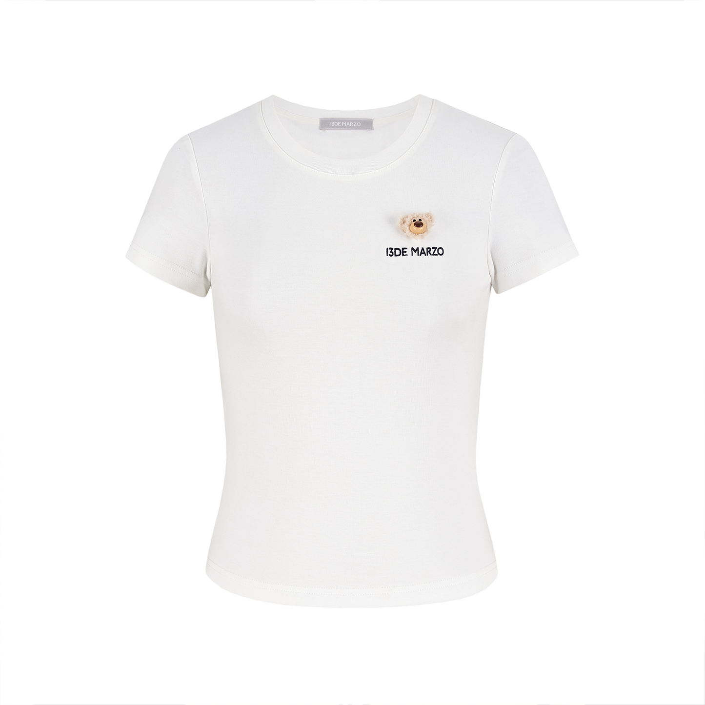 13DE MARZO Mini Logo Tight Tee White - 13DE MARZO