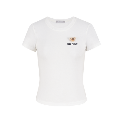 13DE MARZO Mini Logo Tight Tee White - 13DE MARZO
