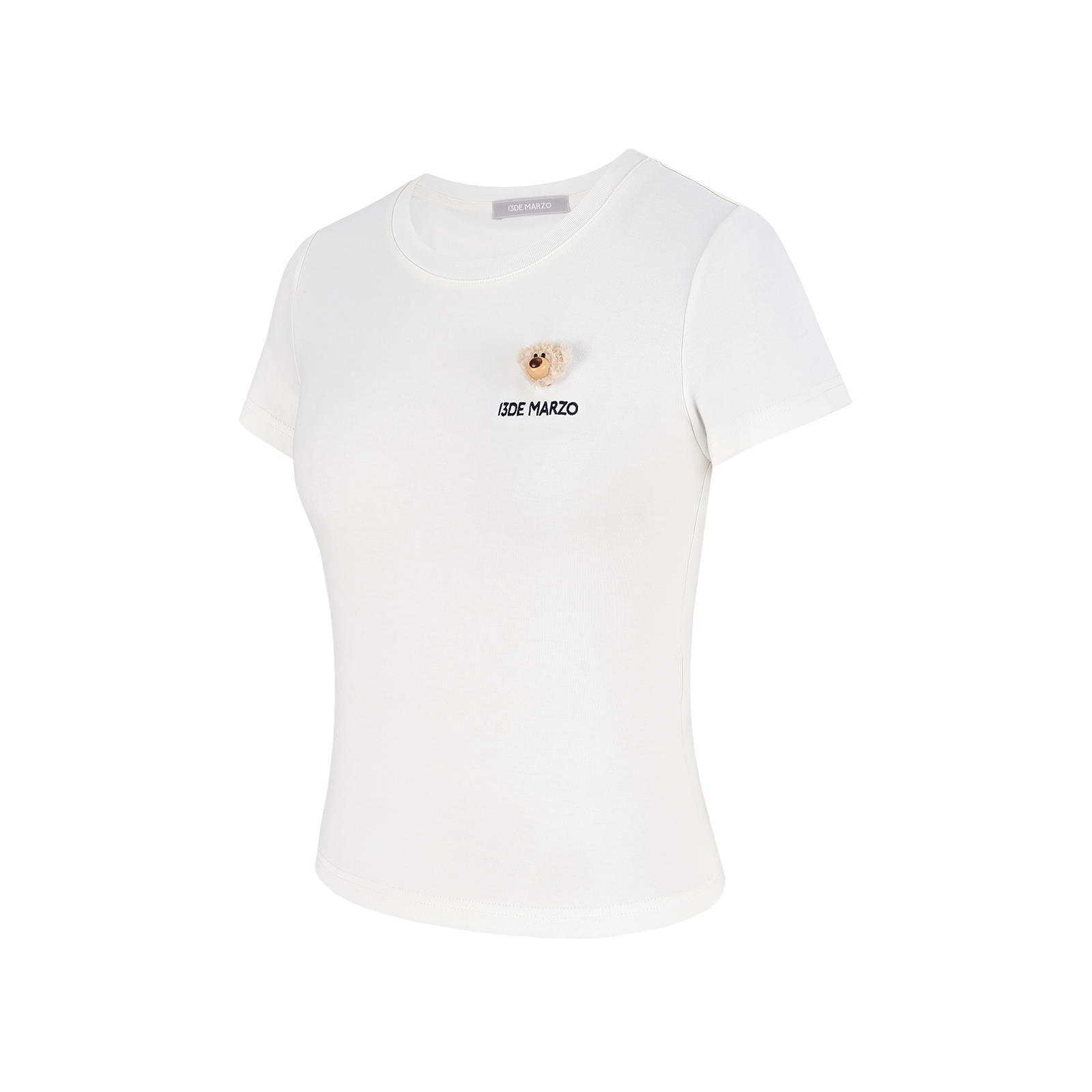 13DE MARZO Mini Logo Tight Tee White - 13DE MARZO