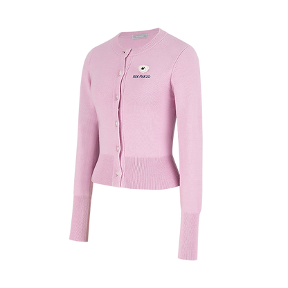 13DE MARZO Mini Logo Cardigan Pink