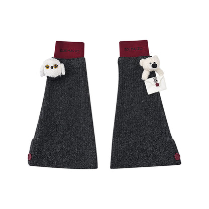 Harry Potter × 13DE MARZO Hedwig Hogwarts Bear Leg Warmer - 13DE MARZO