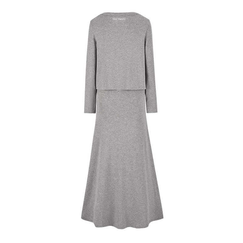 13DE MARZO Bear Top With Bodycon Dress Grey