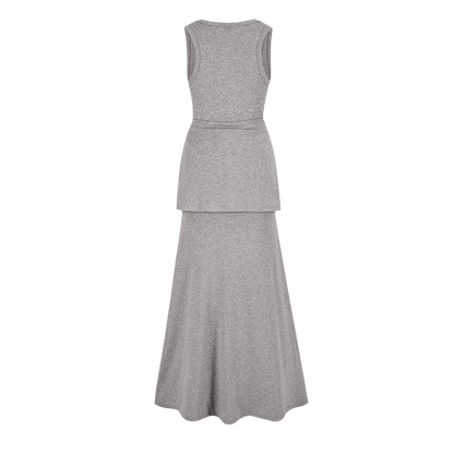 13DE MARZO Bear Top With Bodycon Dress Grey