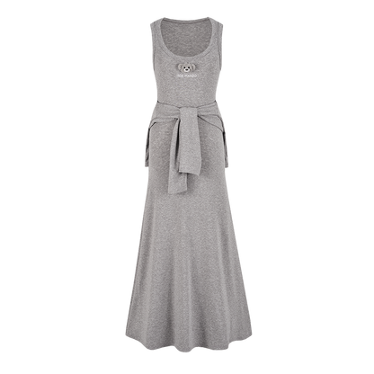 13DE MARZO Bear Top With Bodycon Dress Grey