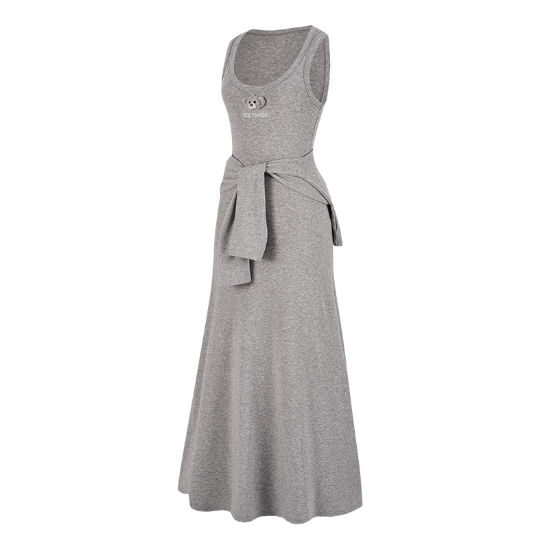 13DE MARZO Bear Top With Bodycon Dress Grey