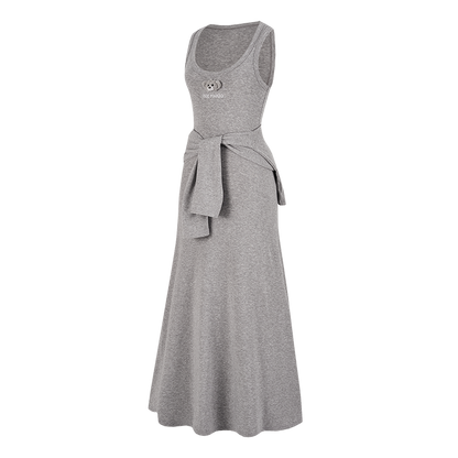 13DE MARZO Bear Top With Bodycon Dress Grey