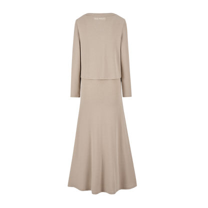 13DE MARZO Bear Top With Bodycon Dress Khaki