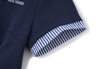 13DE MARZO Lines Bear Tight Shirt Nazy Blue