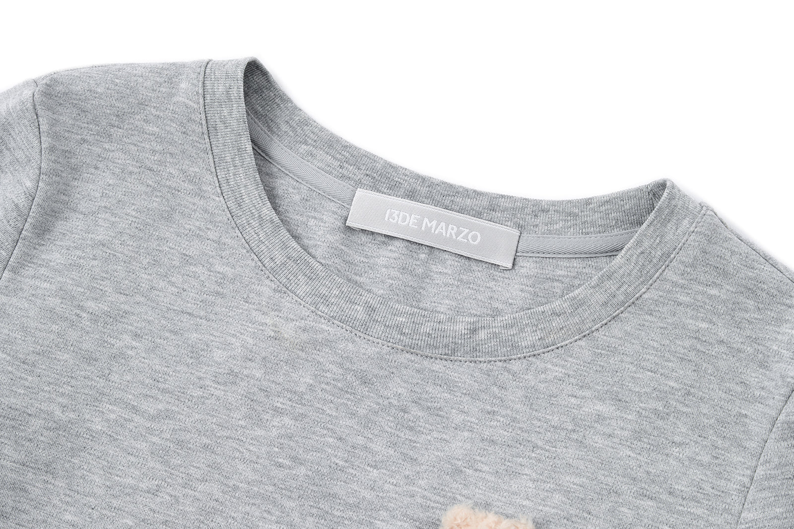 13DE MARZO Mini Logo Tight Tee Grey - 13DE MARZO