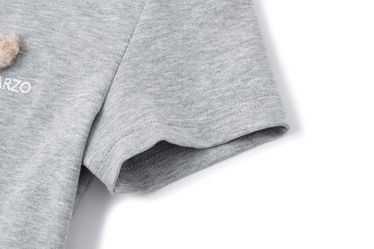 13DE MARZO Mini Logo Tight Tee Grey - 13DE MARZO