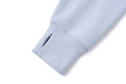 13DE MARZO Tapered Waist Bear Zip Hoodie Blue