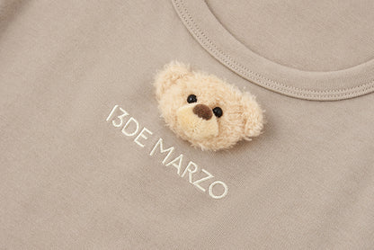 13DE MARZO Bear Top With Bodycon Dress Khaki