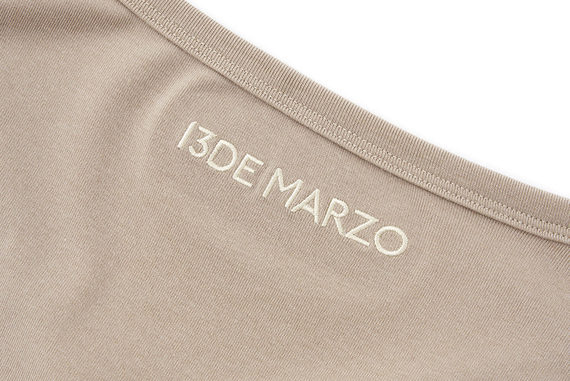 13DE MARZO Bear Top With Bodycon Dress Khaki