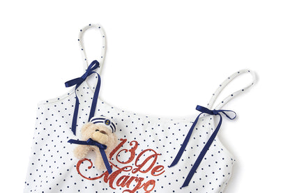13DE MARZO Sailor Bear Polka Dot Camisole - 13DE MARZO