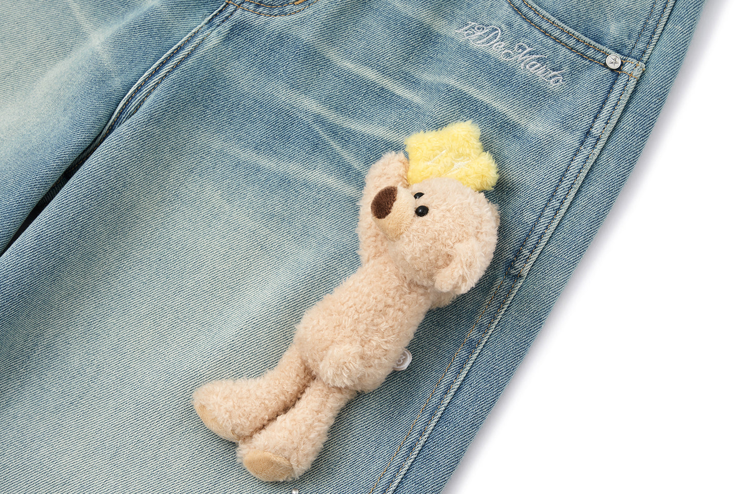 13DE MARZO Luminous Bear Star Jeans Blue
