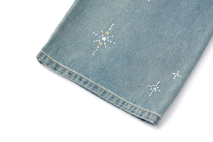 13DE MARZO Luminous Bear Star Jeans Blue