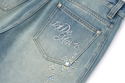 13DE MARZO Luminous Bear Star Jeans Blue