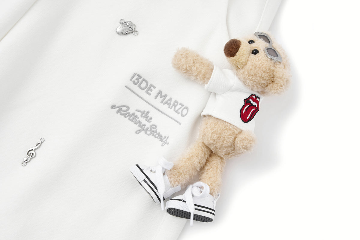 13DE MARZO Rolling Stones Bear Sweatpants Beige