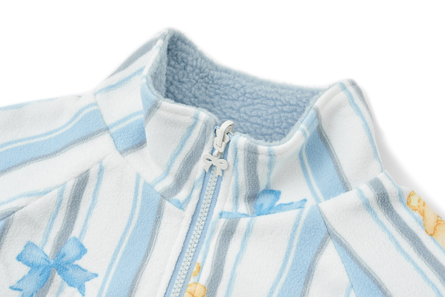 13DE MARZO Marzo Valley Fleece Print Jacket Blue