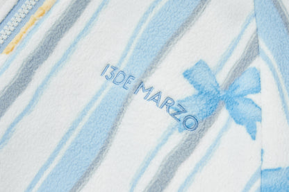 13DE MARZO Marzo Valley Fleece Print Jacket Blue