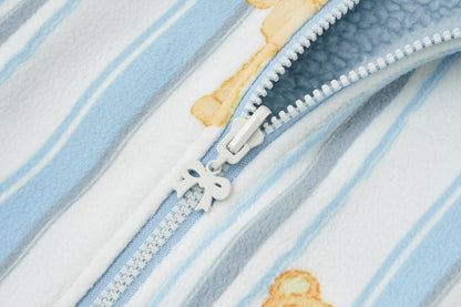 13DE MARZO Marzo Valley Fleece Print Jacket Blue