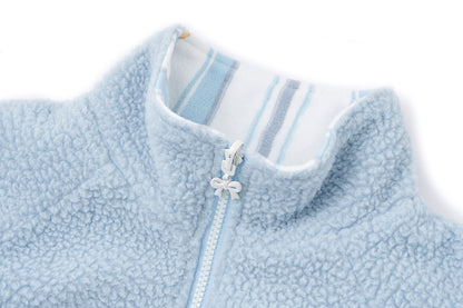 13DE MARZO Marzo Valley Fleece Print Jacket Blue