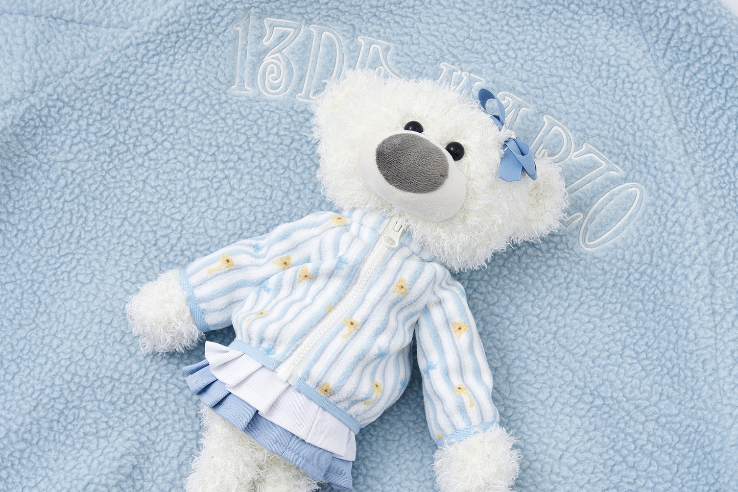 13DE MARZO Marzo Valley Fleece Print Jacket Blue