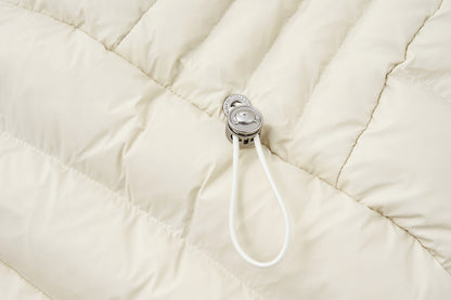 13DE MARZO Doozoo Quilted Down Jacket Beige