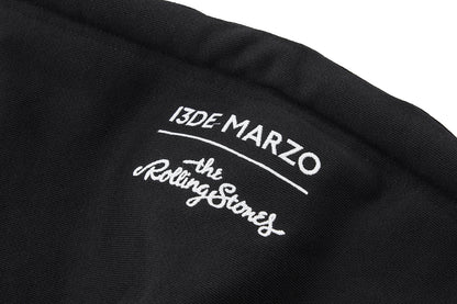 13DE MARZO Rolling Stones Bear Cropped Hoodie Black