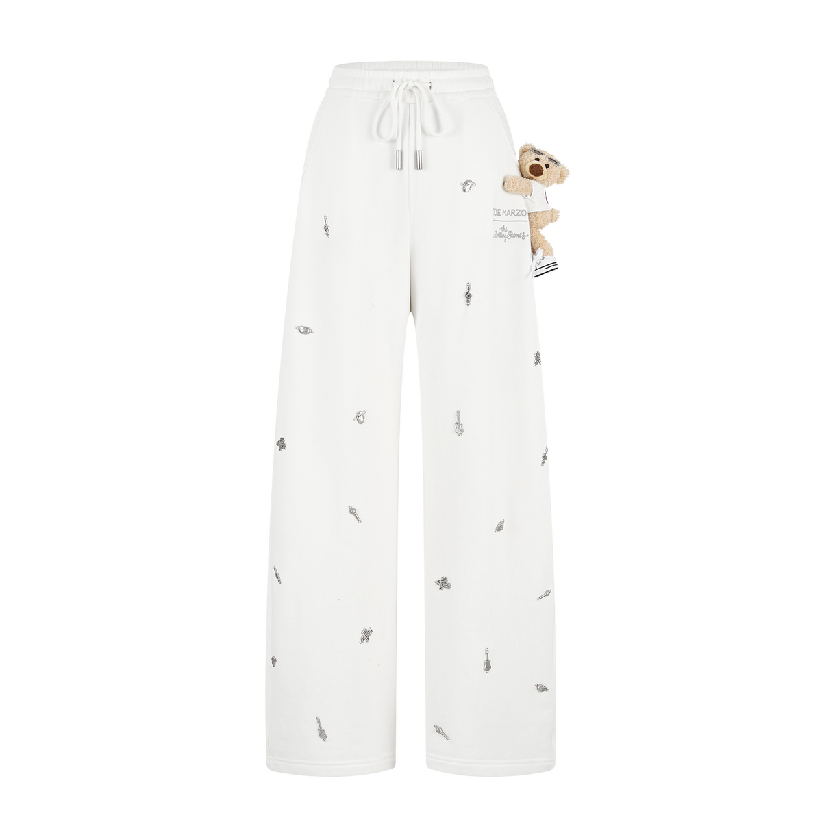 13DE MARZO Rolling Stones Bear Sweatpants Beige