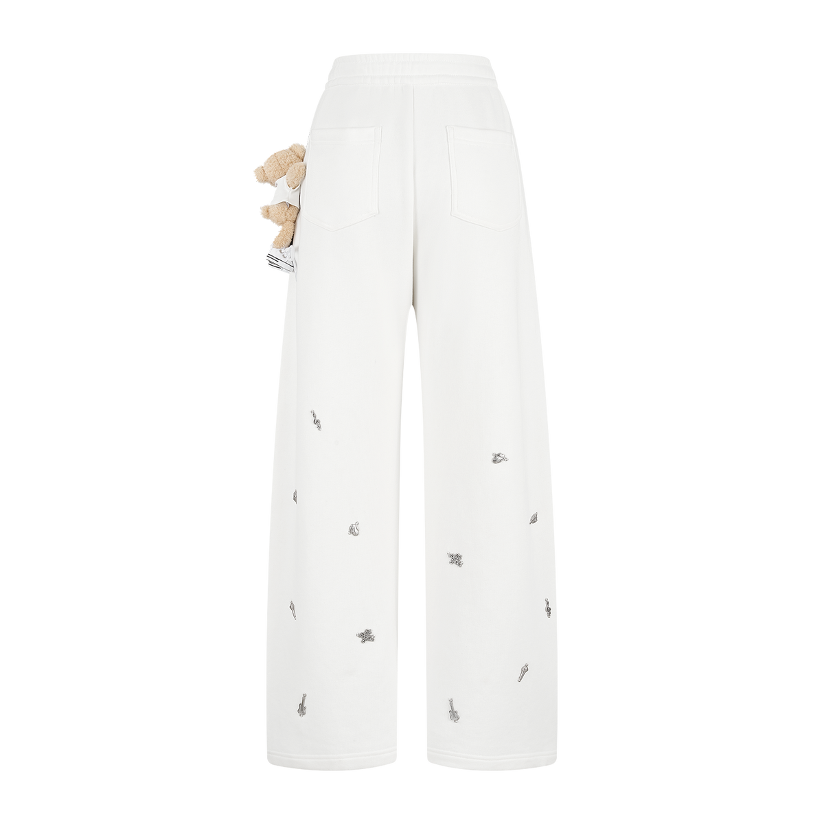 13DE MARZO Rolling Stones Bear Sweatpants Beige