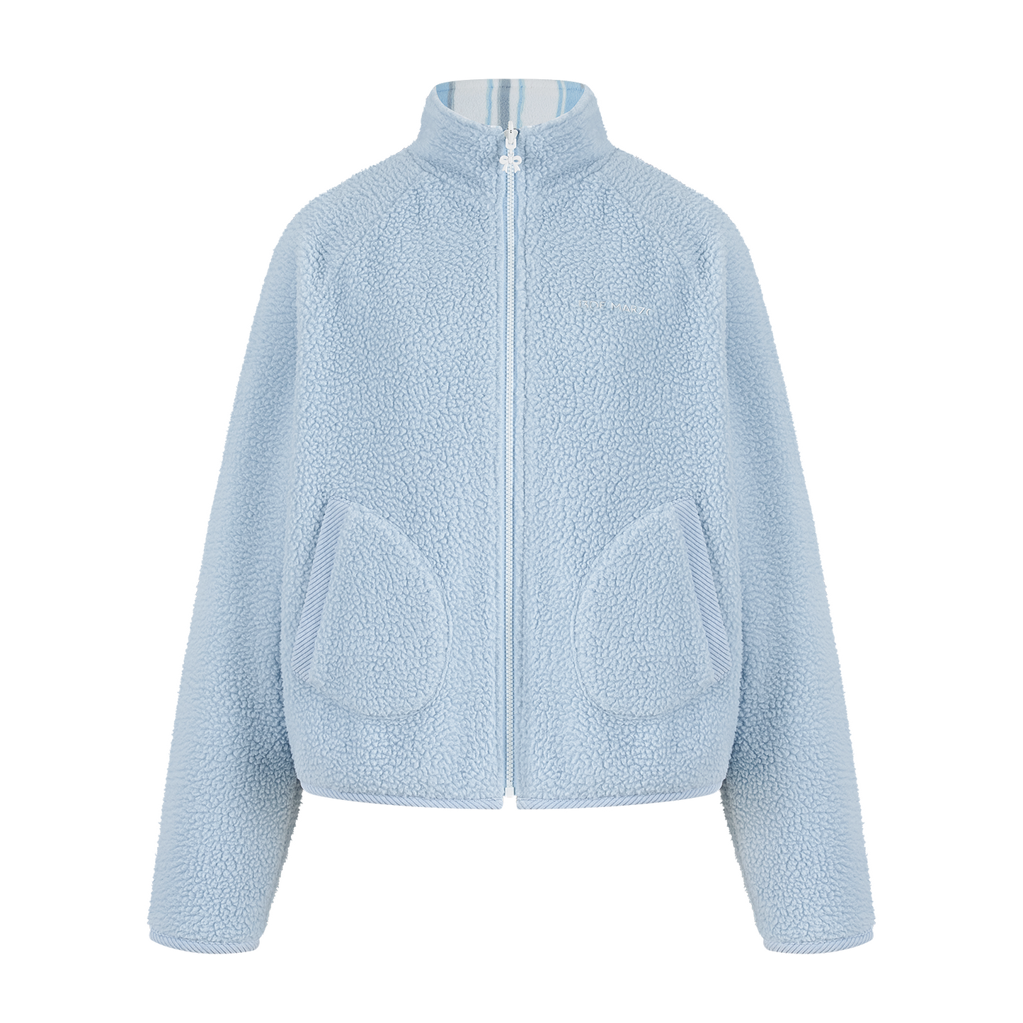13DE MARZO Marzo Valley Fleece Print Jacket Blue