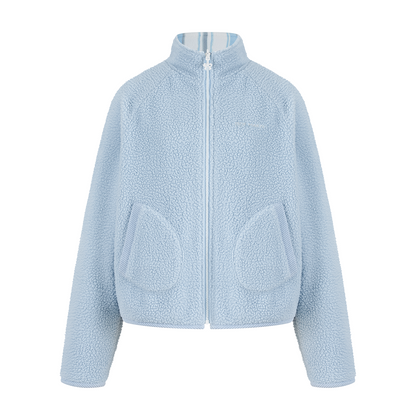 13DE MARZO Marzo Valley Fleece Print Jacket Blue