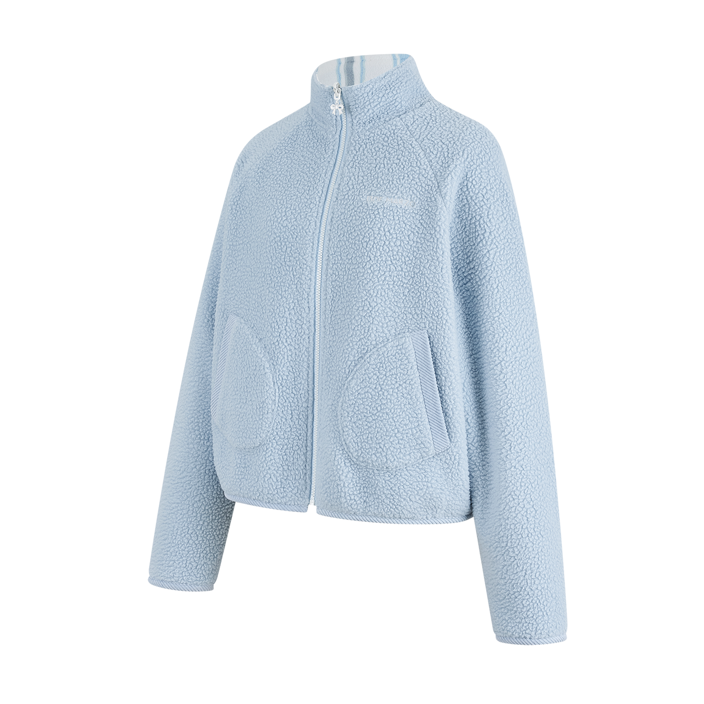 13DE MARZO Marzo Valley Fleece Print Jacket Blue