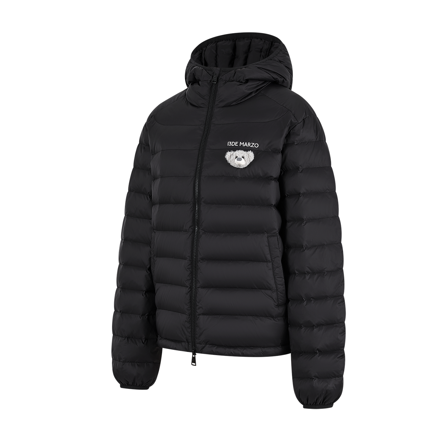 13DE MARZO Doozoo Quilted Down Jacket Black