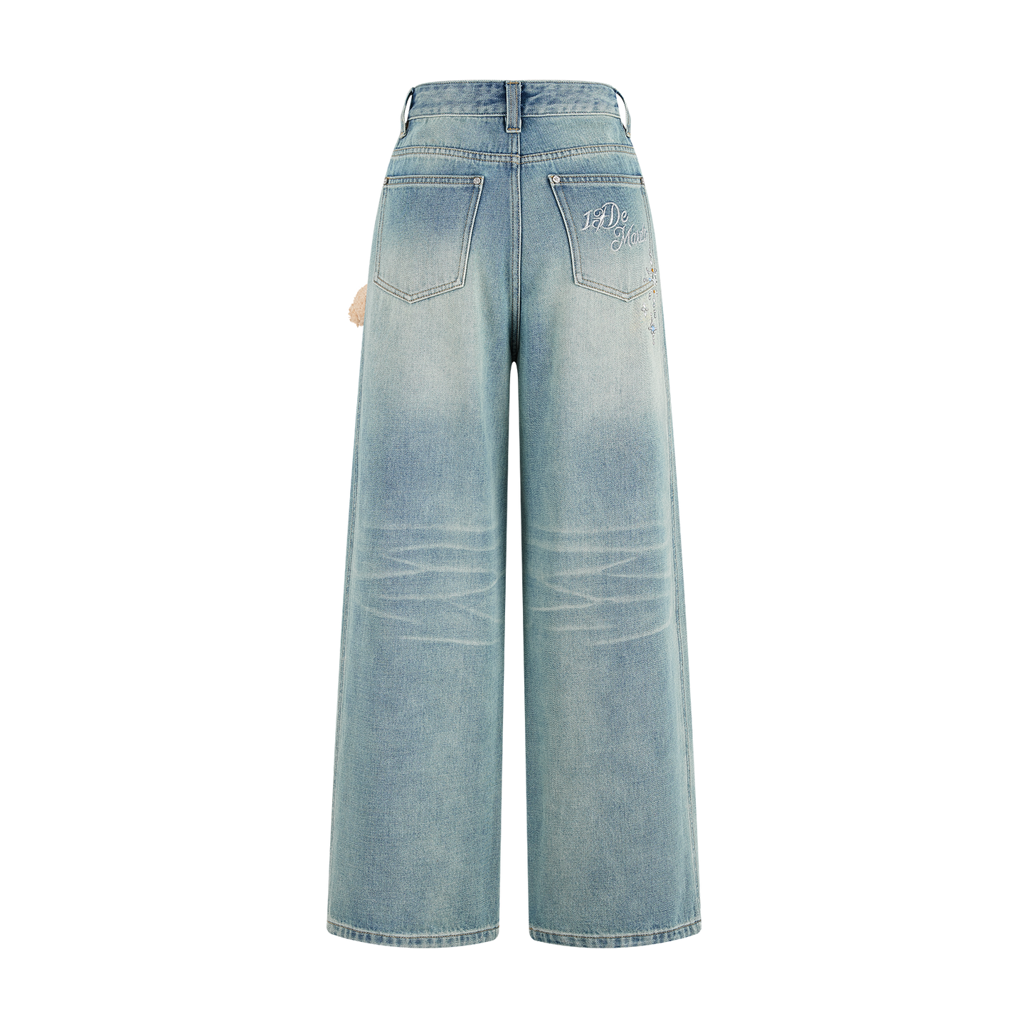 13DE MARZO Luminous Bear Star Jeans Blue