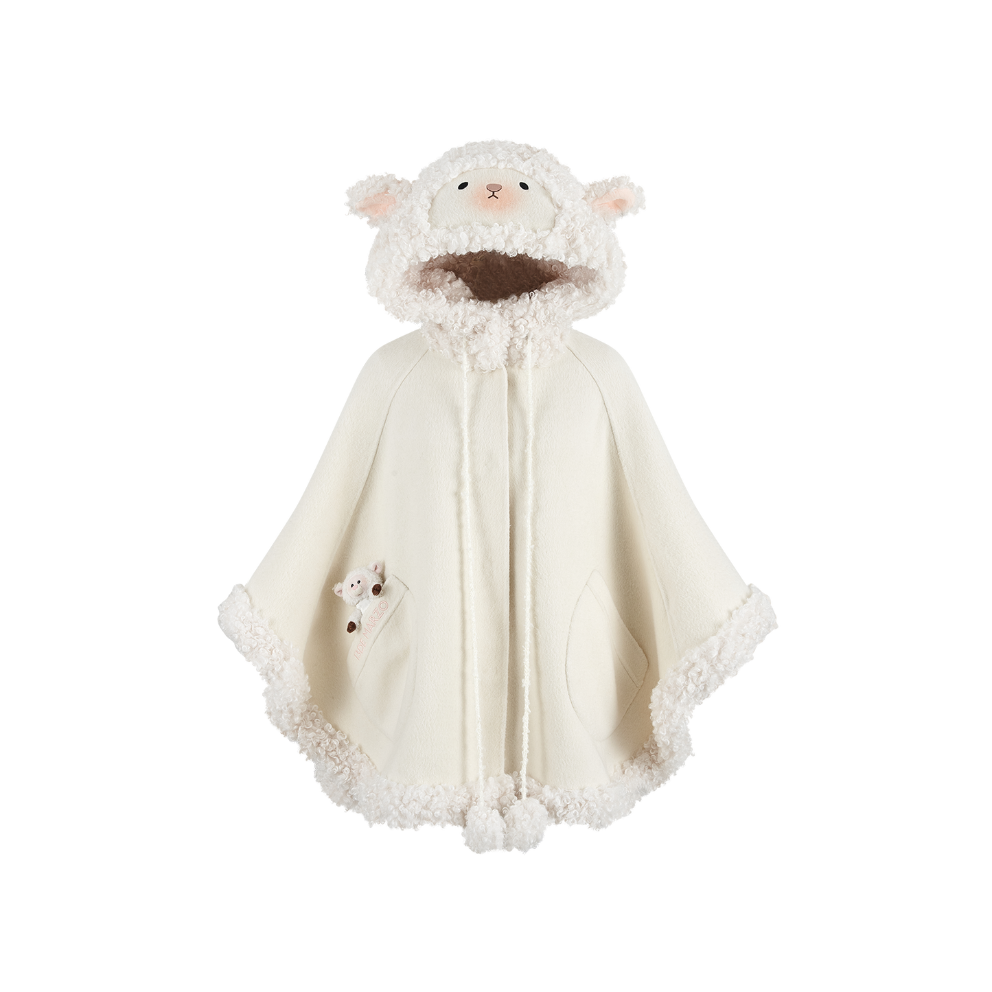 13DE MARZO Marzo Valley Cape Wool Coat