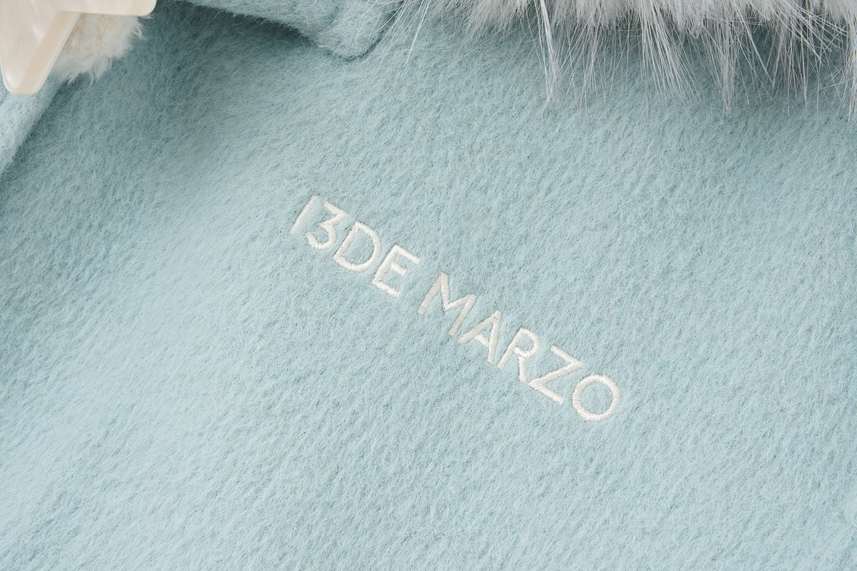 13DE MARZO Star Button Collar Coat Blue - 13DE MARZO