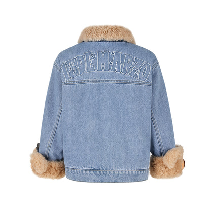 13DE MARZO BabyBear Cuffed Denim Jacket - 13DE MARZO