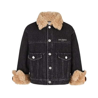 13DE MARZO BabyBear Cuffed Denim Jacket - 13DE MARZO