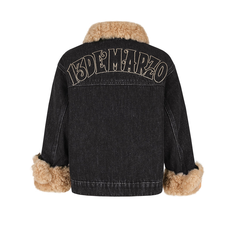 13DE MARZO BabyBear Cuffed Denim Jacket - 13DE MARZO