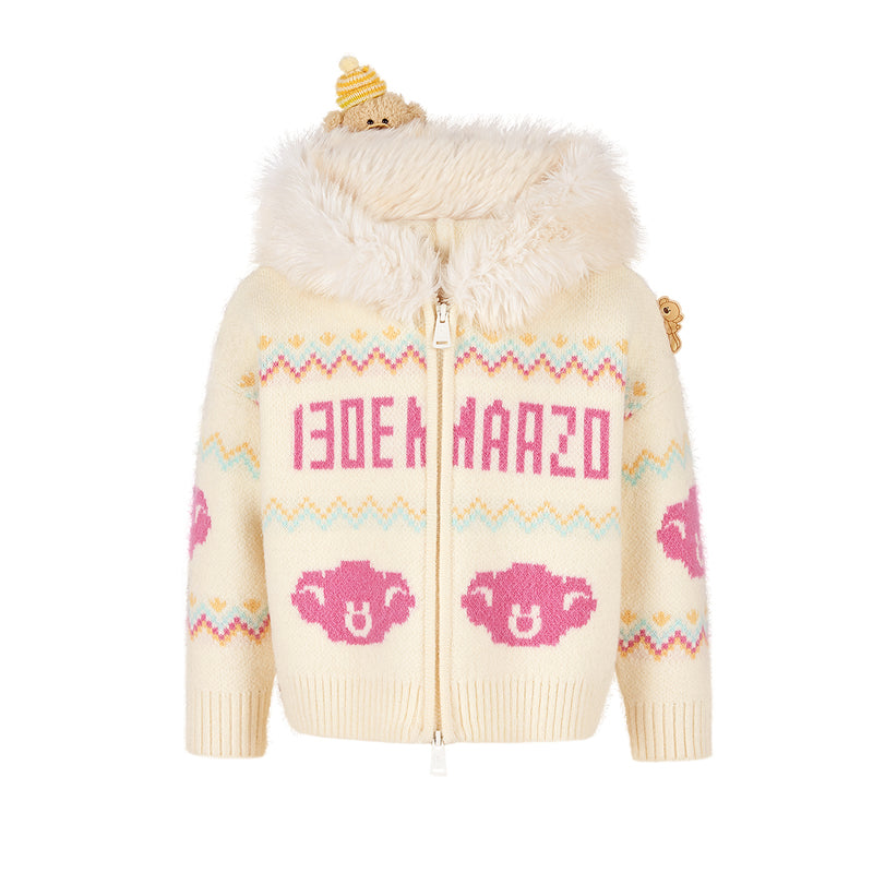 13DE MARZO Babybear Fair lsle Zip Hoodie - 13DE MARZO
