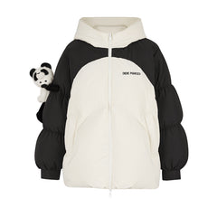 13DE MARZO Panda Bear Puffer Jacket